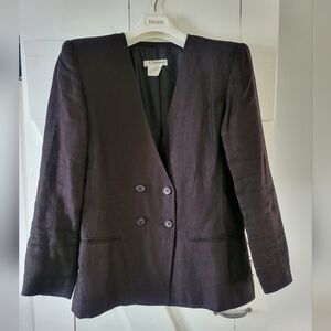 French Riviera Designer, J. Tiktiner, size 10 - Black Blazer